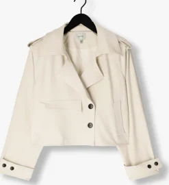 beige gestuz trenchcoats gzedina short jacket