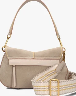 beige gianni chiarini schoudertas helena round 11668