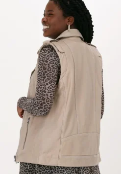 beige goosecraft gilet athena jacket