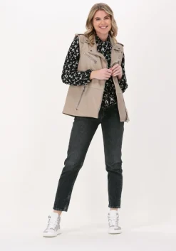 beige goosecraft gilet athena jacket