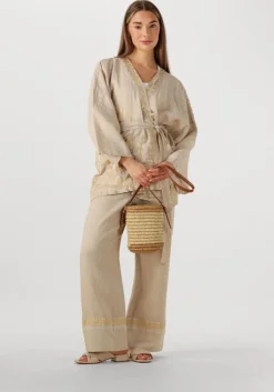 beige greek archaic kori wijde broek 210624