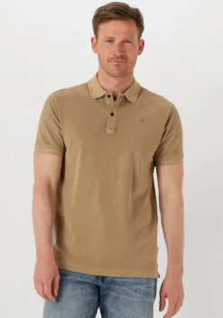 beige g-star raw polo dunda overdyed slim polo ss