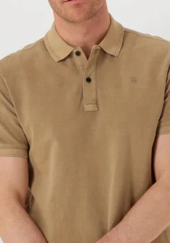 beige g-star raw polo dunda overdyed slim polo ss