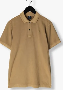 beige g-star raw polo dunda overdyed slim polo ss