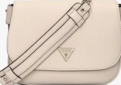 beige guess schoudertas fedora flap shoulder bag