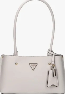 beige guess schoudertas meridian shoulder satchel