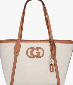 beige guess schoudertas sebina tote