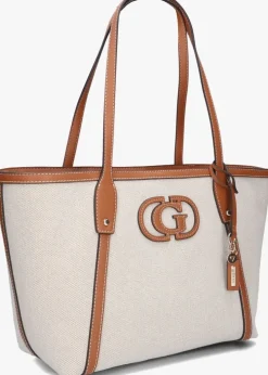 beige guess schoudertas sebina tote