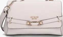 beige guess schoudertas silvye convertible xbody flap
