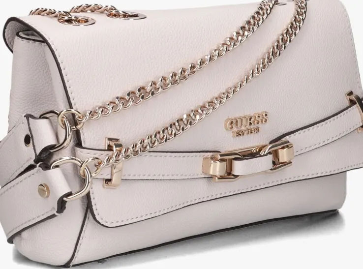 beige guess schoudertas silvye convertible xbody flap