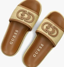 beige guess slippers lonney