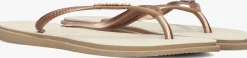 beige havaianas teenslippers slim point