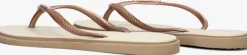 beige havaianas teenslippers slim point