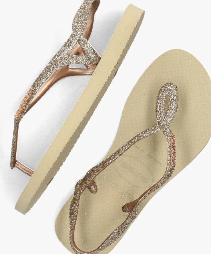 beige havaianas teenslippers luna premium ii