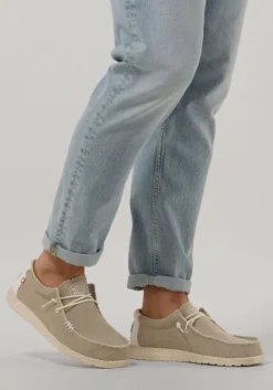 beige heydude instappers wally braided