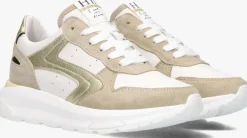 beige hip lage sneakers h1572