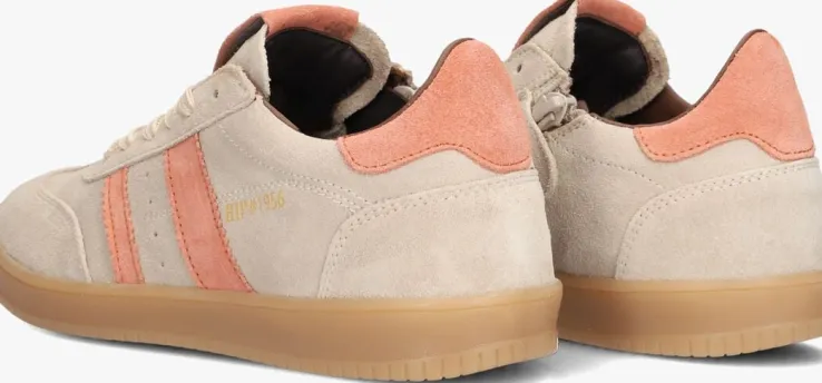beige hip lage sneakers h1511