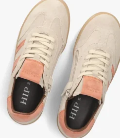 beige hip lage sneakers h1511