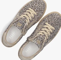 beige hip lage sneakers h1886