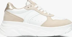 beige hip lage sneakers h1889