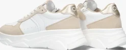 beige hip lage sneakers h1889