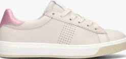 beige hip lage sneakers h6097