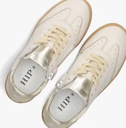 beige hip lage sneakers h1853
