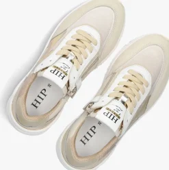beige hip lage sneakers h1835