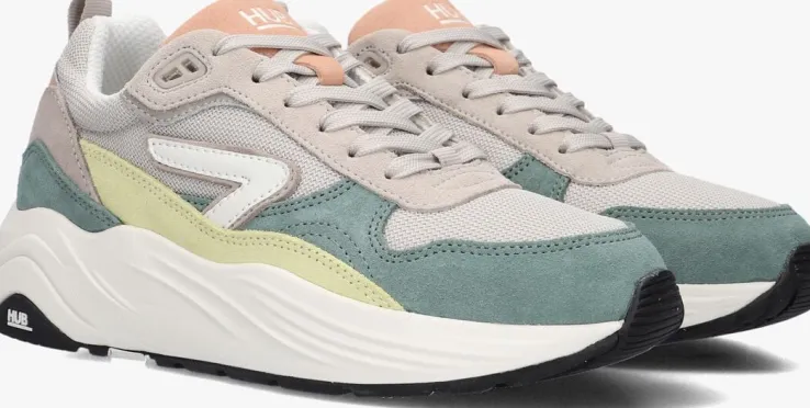 beige hub lage sneakers glide-z