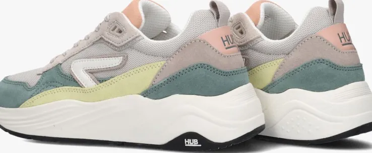 beige hub lage sneakers glide-z
