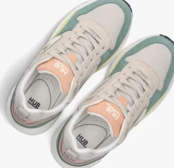 beige hub lage sneakers glide-z