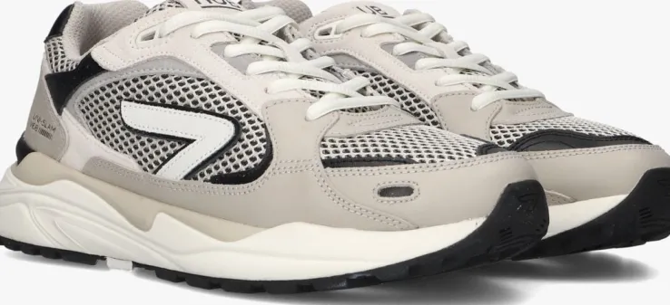 beige hub lage sneakers slam-m