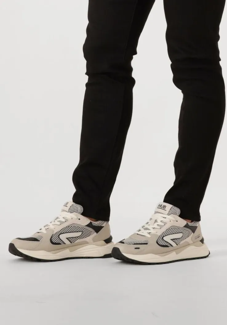 beige hub lage sneakers slam-m