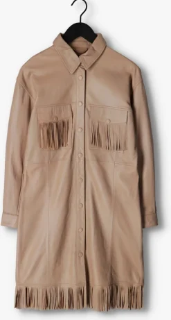 beige ibana mini jurk dexter