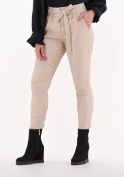 beige ibana pantalon paula stretch leather