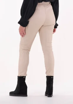 beige ibana pantalon paula stretch leather