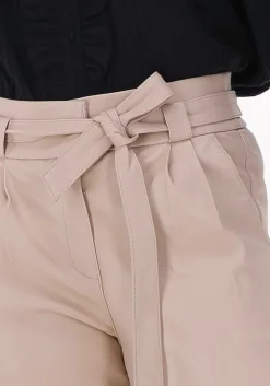 beige ibana pantalon paula stretch leather