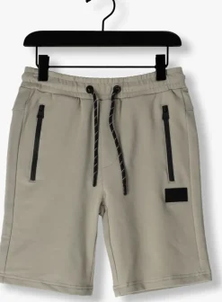 beige indian blue jeans korte broek jog short zip