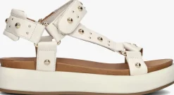 beige inuovo platte sandalen a96001