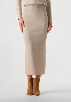 beige inwear maxirok udeliaiw rib skirt