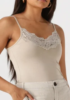beige jansen amsterdam top alora hemdje tc 103 spaghetti with lace