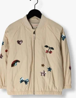 beige konges slojd jack juno sequi bomber jacket