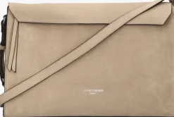 beige liebeskind schoudertas lora suede schoulderbag m