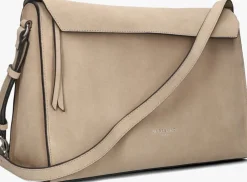 beige liebeskind schoudertas lora suede schoulderbag m
