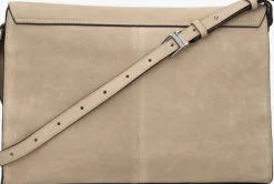 beige liebeskind schoudertas lora suede schoulderbag m