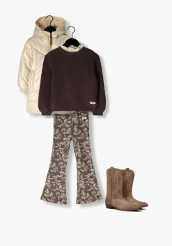 beige like flo gewatteerde jas ariana flo girls reversible hooded long jacket