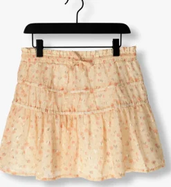 beige like flo minirok chiffon flower skirt