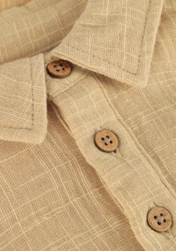 beige lil' atelier casual overhemd nmmdawson ss loose shirt lil
