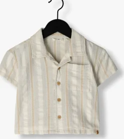 beige lil' atelier casual overhemd nmmdenver ss loose shirt lil