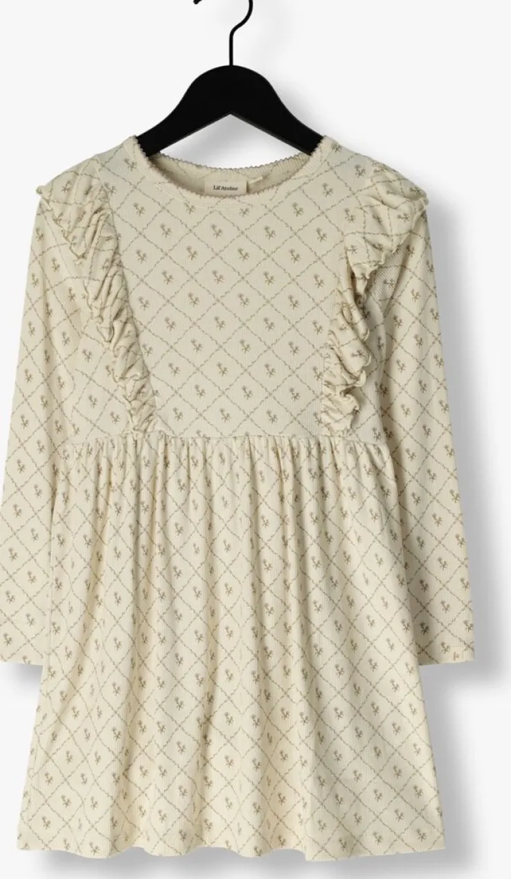 beige lil' atelier mini jurk nmfgago kne ls dress lil